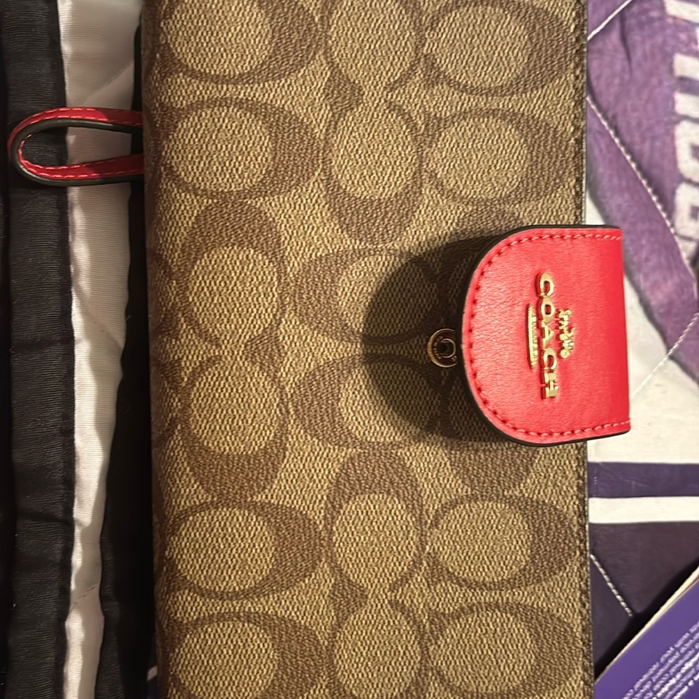Coach wallet with phone holder